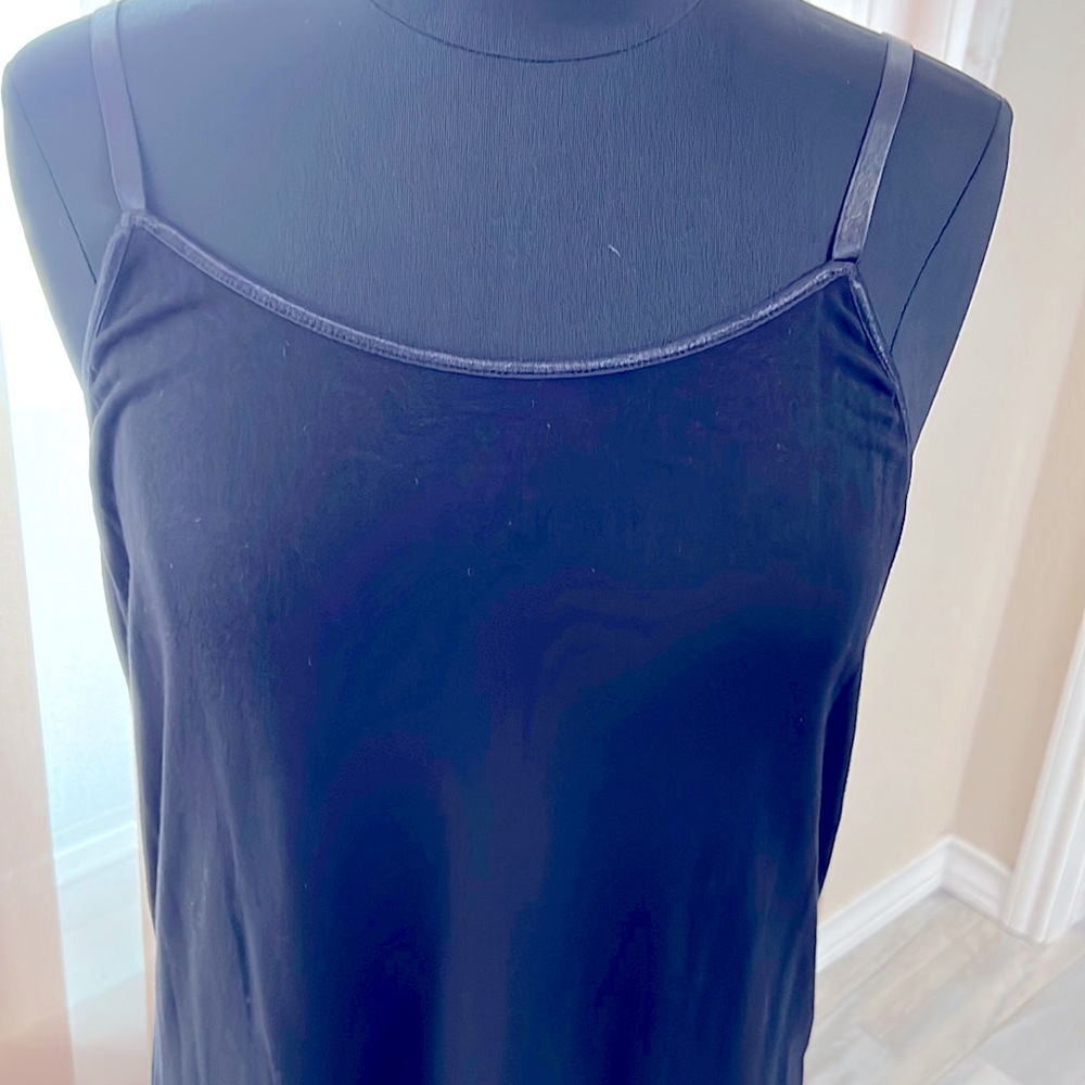 Chicos Black spaghetti strap long tank